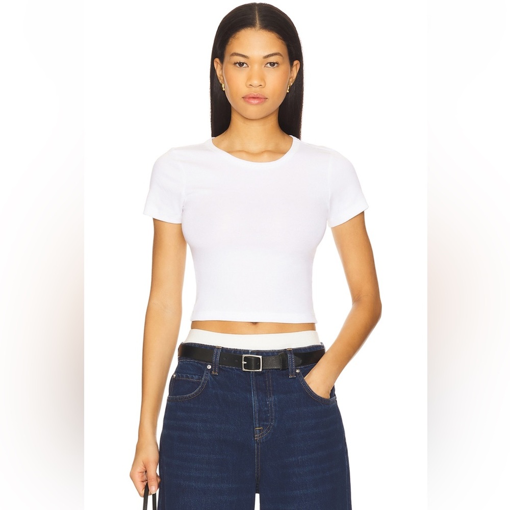 GRLFRND Classic White Crop Top Baby Tee